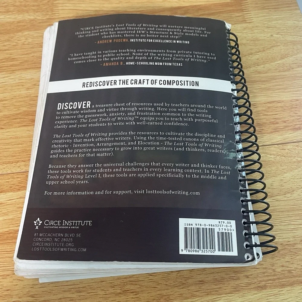 The Lost Tools of Writing Level One Student Workbook & Teacher Guide